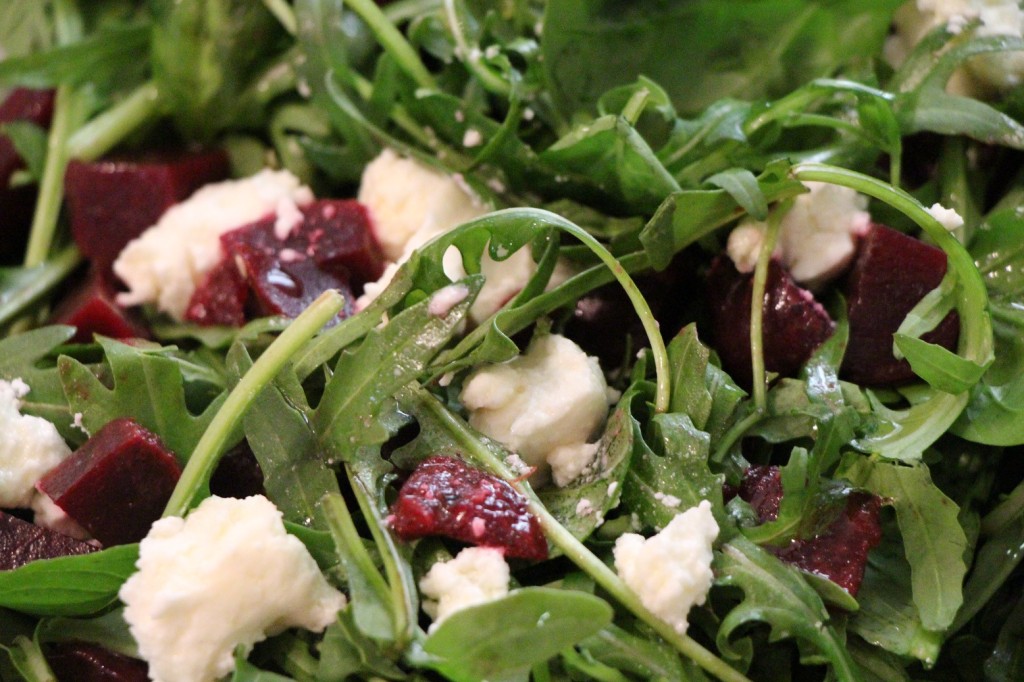 beetroot-rocket-goats-cheese-salad