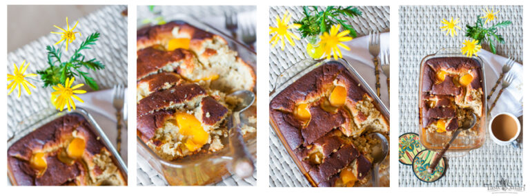 Banana Cake Peach Bake