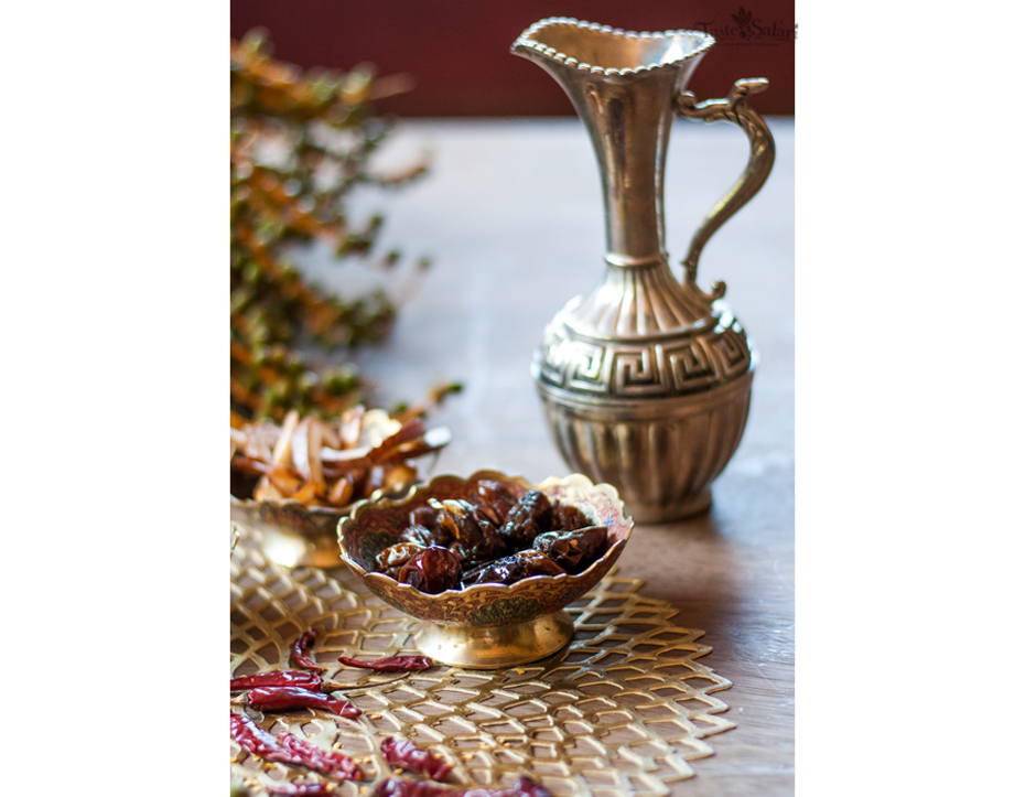 Swahili bitings served in decorated copper bowls